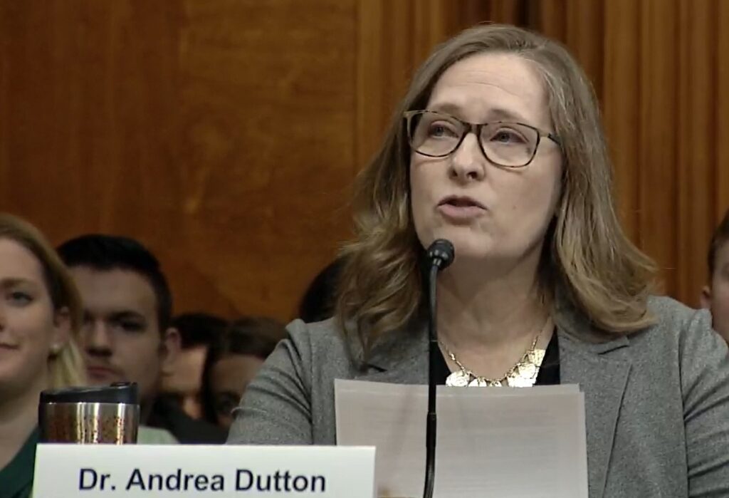 Professor Andrea Dutton testifies to US Senate About Impacts of Climate ...